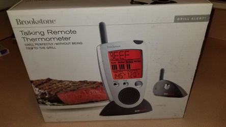 NEW IN BOX BROOKSTONE TALKING REMOTE GRILL ALERT THERMOMETER. PICK UP MIDDLEBORO ONLY FINAL SALE