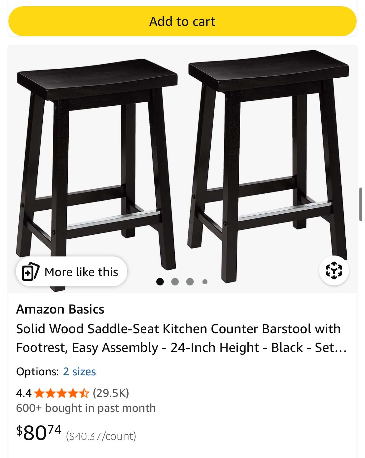 Black Wooden Stools