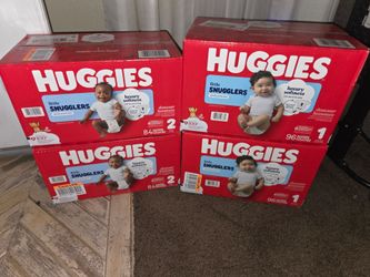 Huggies diapers $20 each box ONLY SIZE 1 & 2