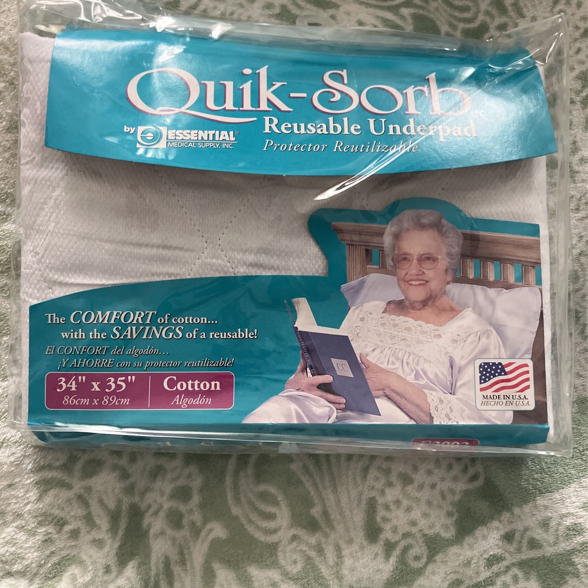 Brand-New, Quik-sorb, Reusable Underpad