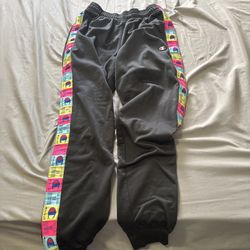 Champion Life Mens Small Tricot Track Pants Taping Athletic Joggers