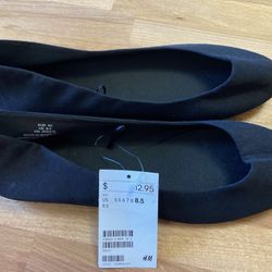 H&M Size 40 Black Ballet Flats