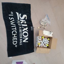 30 Golf Balls Towel New Footjoy Med glove rubber Driver Tee Divot Repair tool hat clip ball marker