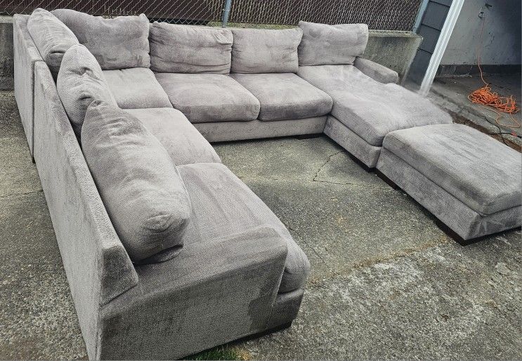 Large Sectional Couch With Ottoman
