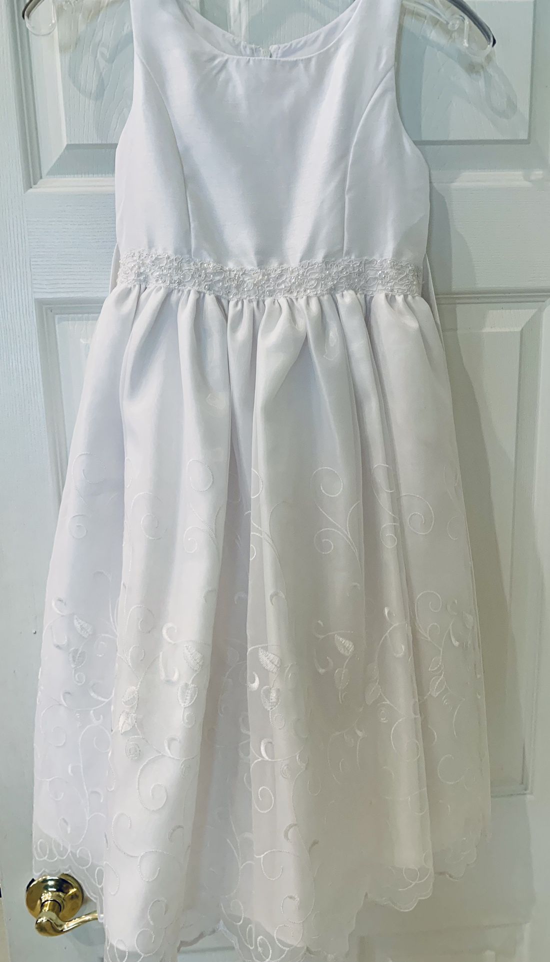 First Communion or Flower Girl Dress And Veil 