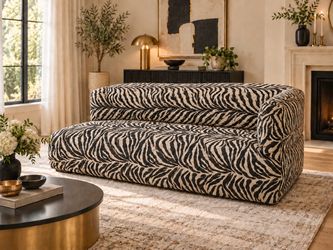 Zebra print sofa