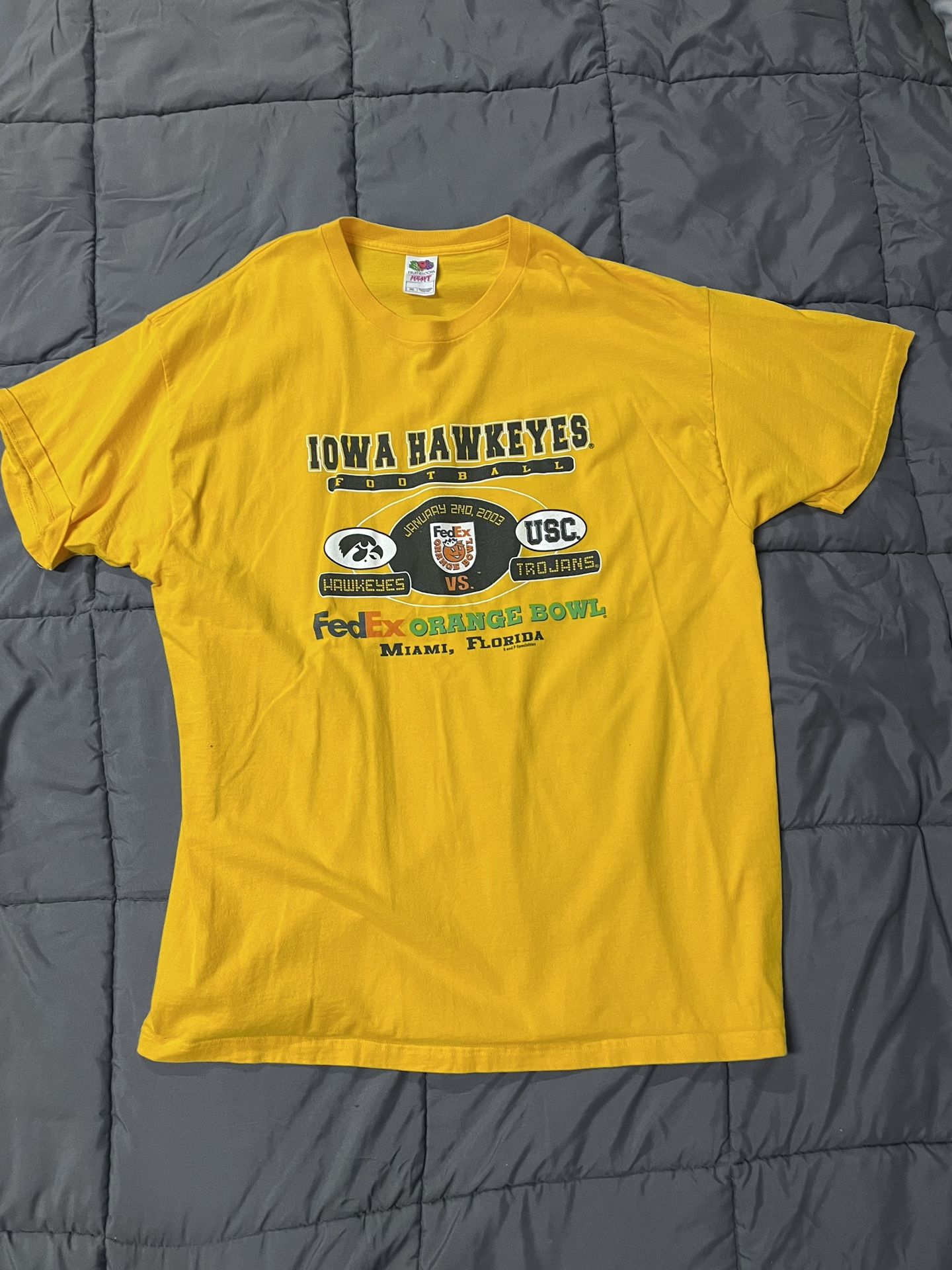Men’s Iowa Hawkeye Fed Ex Orange Bowl T Shirt