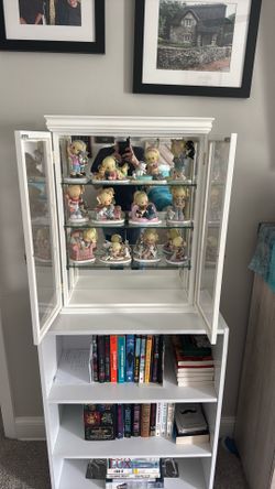 White Curio Cabinet W/3 Glass Shelves