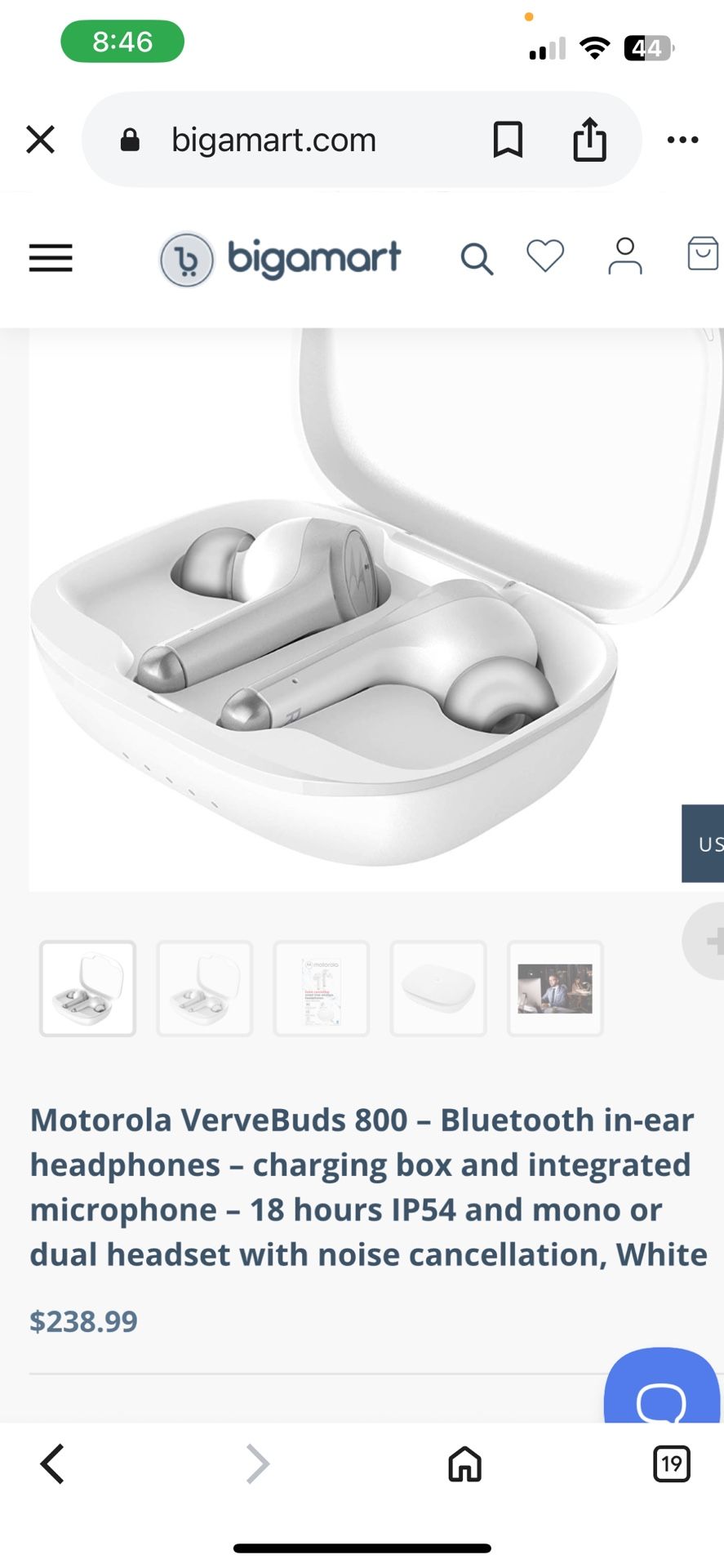 Motorola Noise Cancelling Ear Buds