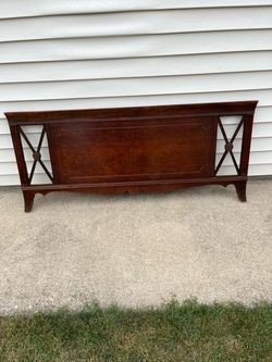 Vintage Mahogany Full Headboard and Footboard