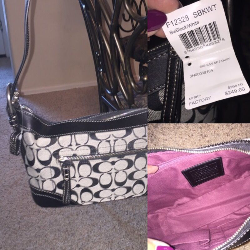 Coach Legacy Black/Gray Jacquared Canvas Handbag Crossbody F12328