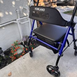 Wide Seat Mobility Walker- 350 Lbs Weight Support / Brand New Assembled