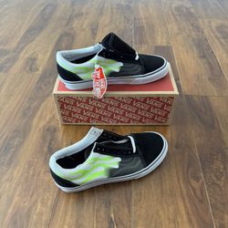 Green Flame Vans 