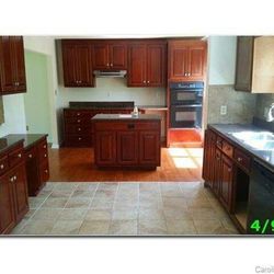 closets with microwave and oven