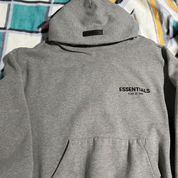Essentials fear of god hoodie grey size xs