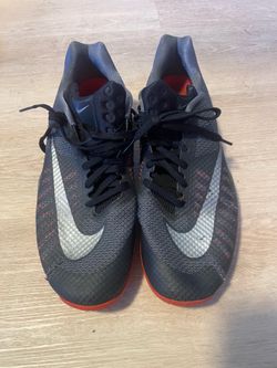 Nike HypervenomX Finale IC Indoor Soccer Shoes - Grey/Red - Men's Size13