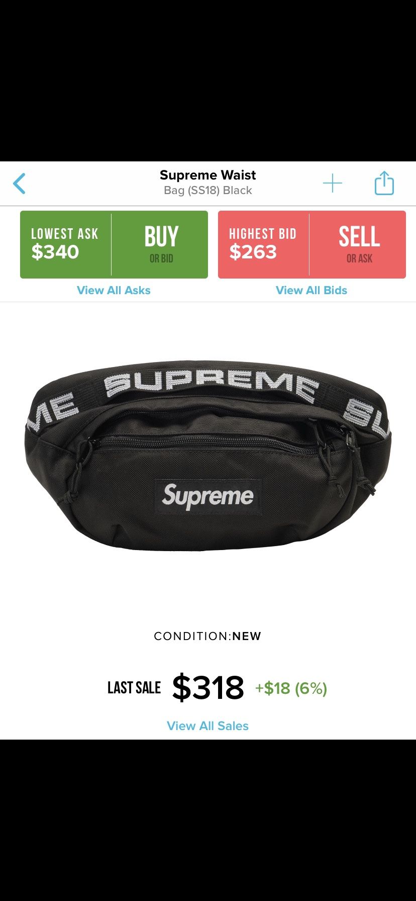 SS18 Supreme waist bag
