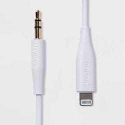 3' Lightning to Aux (M) Cable White 