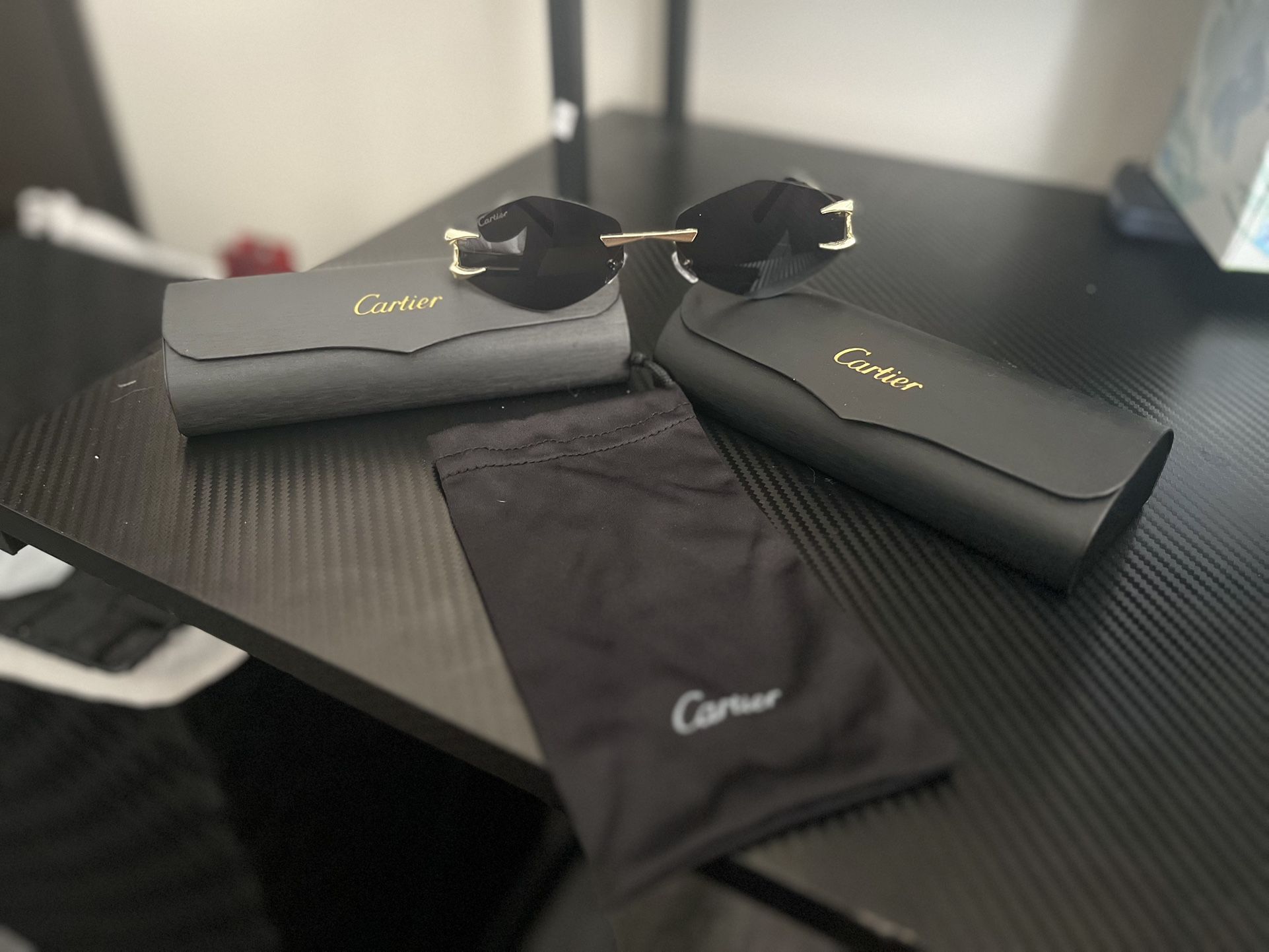 Black/Gold Cartier Glasses/Shades