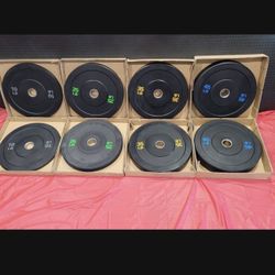 Full Olympic Bumper Plate Set 45/35/25/10/5/2.5  (BRAND NEW IN BOXES)  