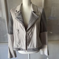 New Women’s Insight NY Faux Suede Jacket With Mesh Lined Accents