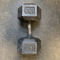 (1) Single 100 Pound Hex Dumbbell