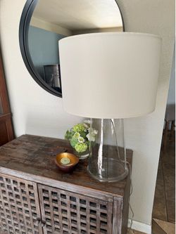 Large Glass Pottery BarnTable Lamp