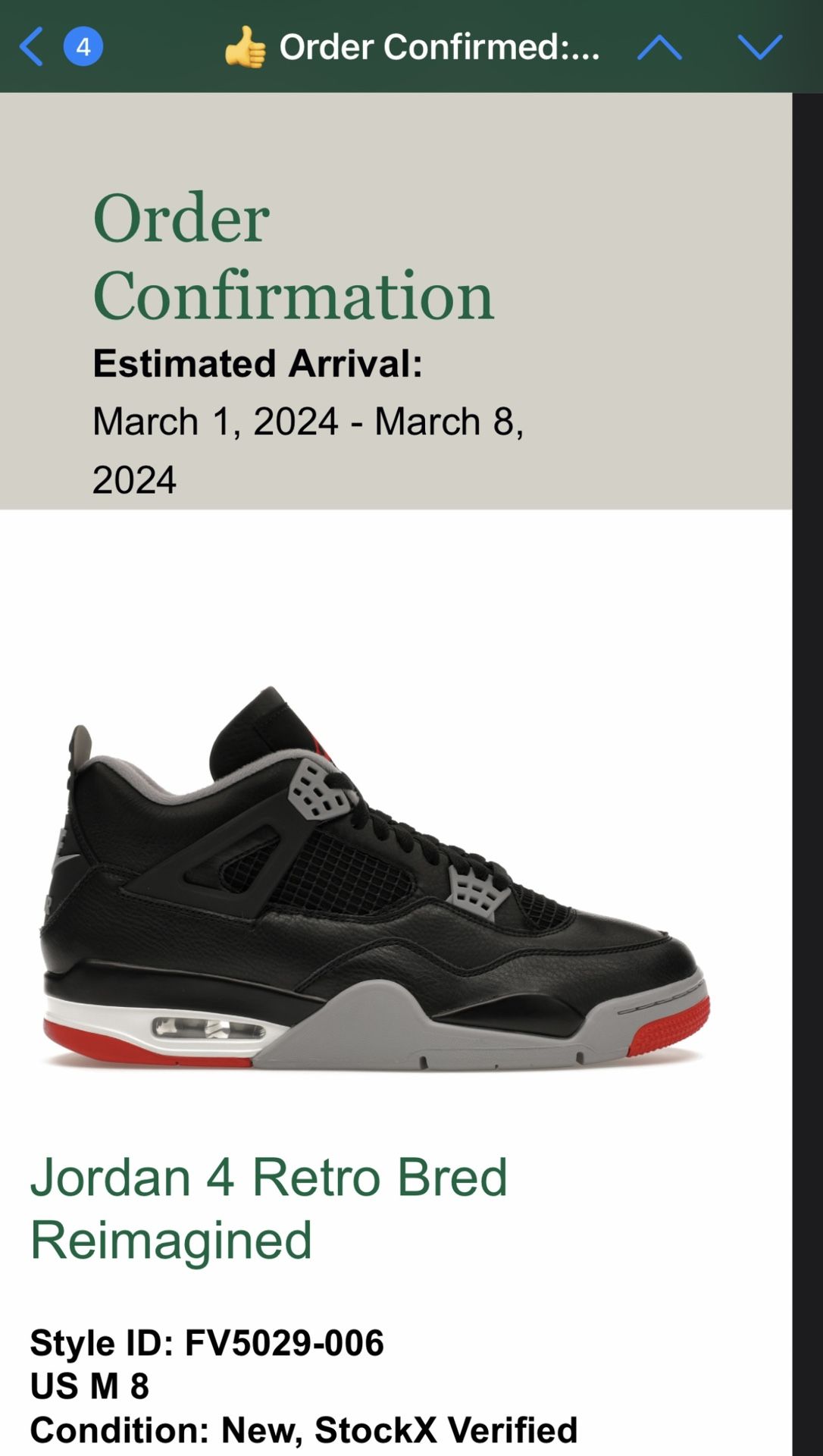 Jordan 4 Retro