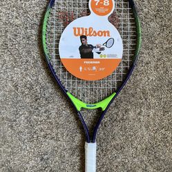 Wilson Federer 23 Youth Tennis Racquet Racket 3 5/8” Grip Blue Green Ages 7-8