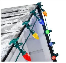 (Brand New in Box) 
C9 LED Christmas Lights Outdoor, 68Ft 100 LED String Lights with Quick Clips, Commercial Grade Extendable Waterproof Outdoor Chris