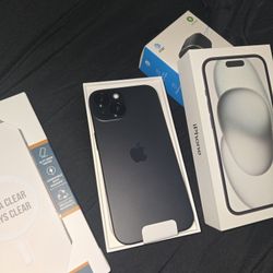 NEW AT&T Iphone 15 With Case And Box 