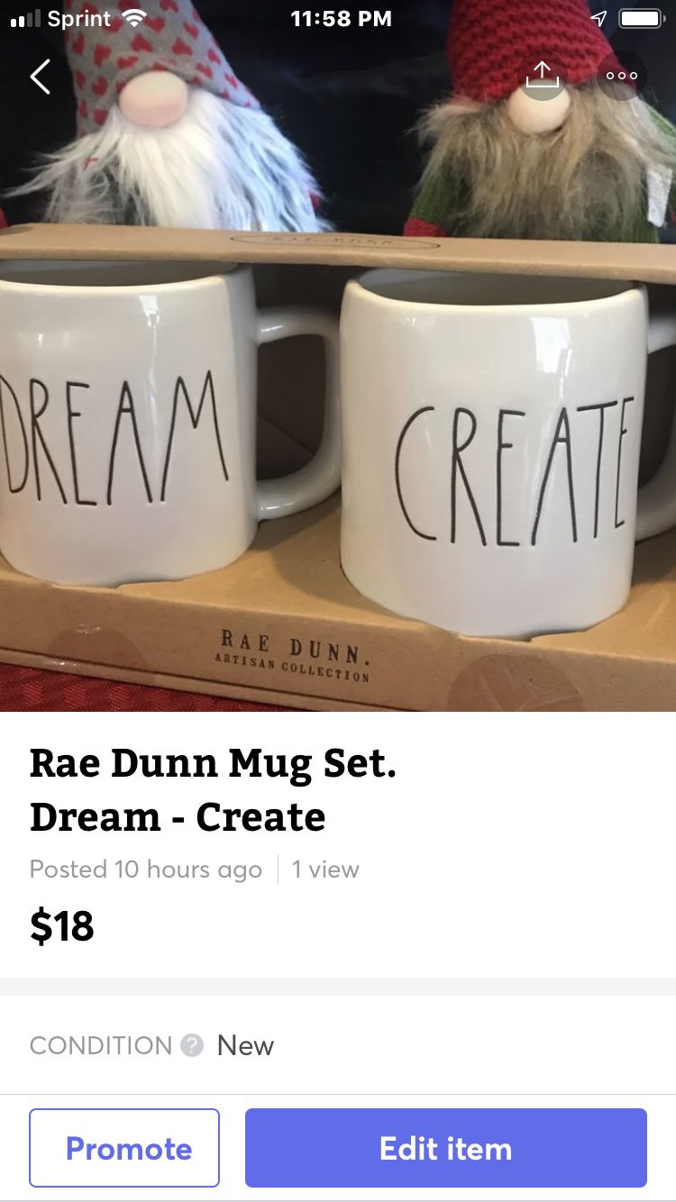 Rae Dunn Mug Set