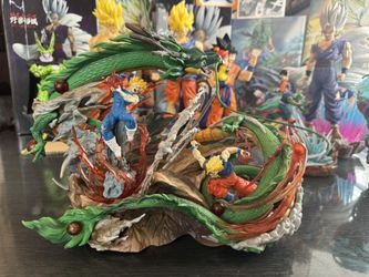 Large SHENRON VS VEGETA , Dragon Ball Z 35x35 Cm