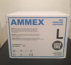 AMMEX Clear Vinyl Medical Gloves, Case of 1000, 3 Mil, Size Large, Latex Free, Powder Free, Disposable, Non-Sterile, Food Safe, VPF66100