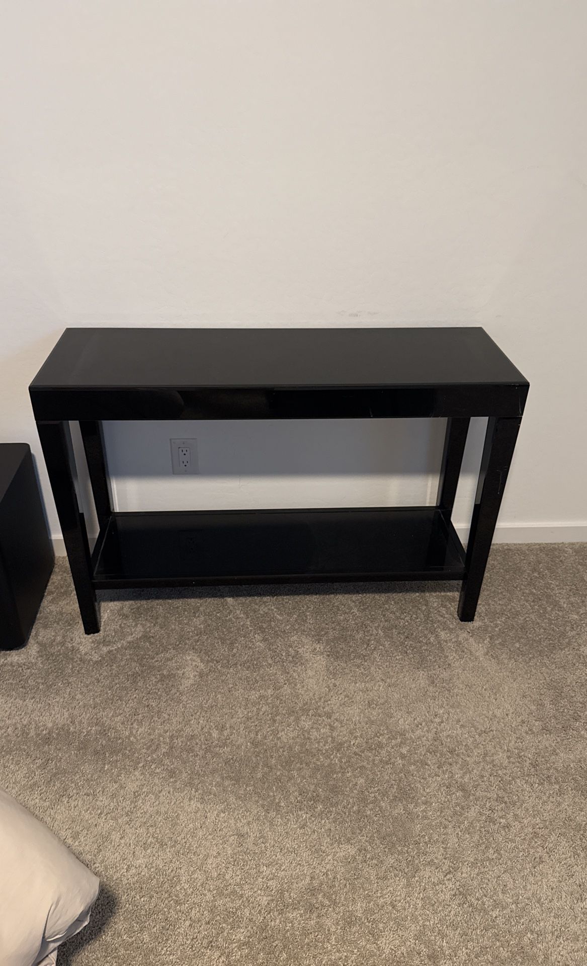 Glass Top Console Table