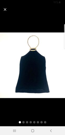 Cache Gold Accent Halter Top