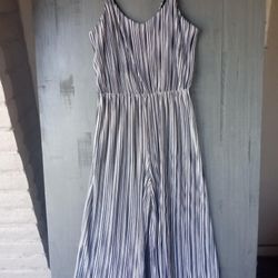 WOMEN'S SIZE LARGE STRIPED JUMPSUIT 