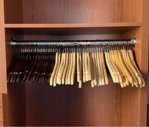 Moving Sale: Set of 50 Solid Wooden Hangers