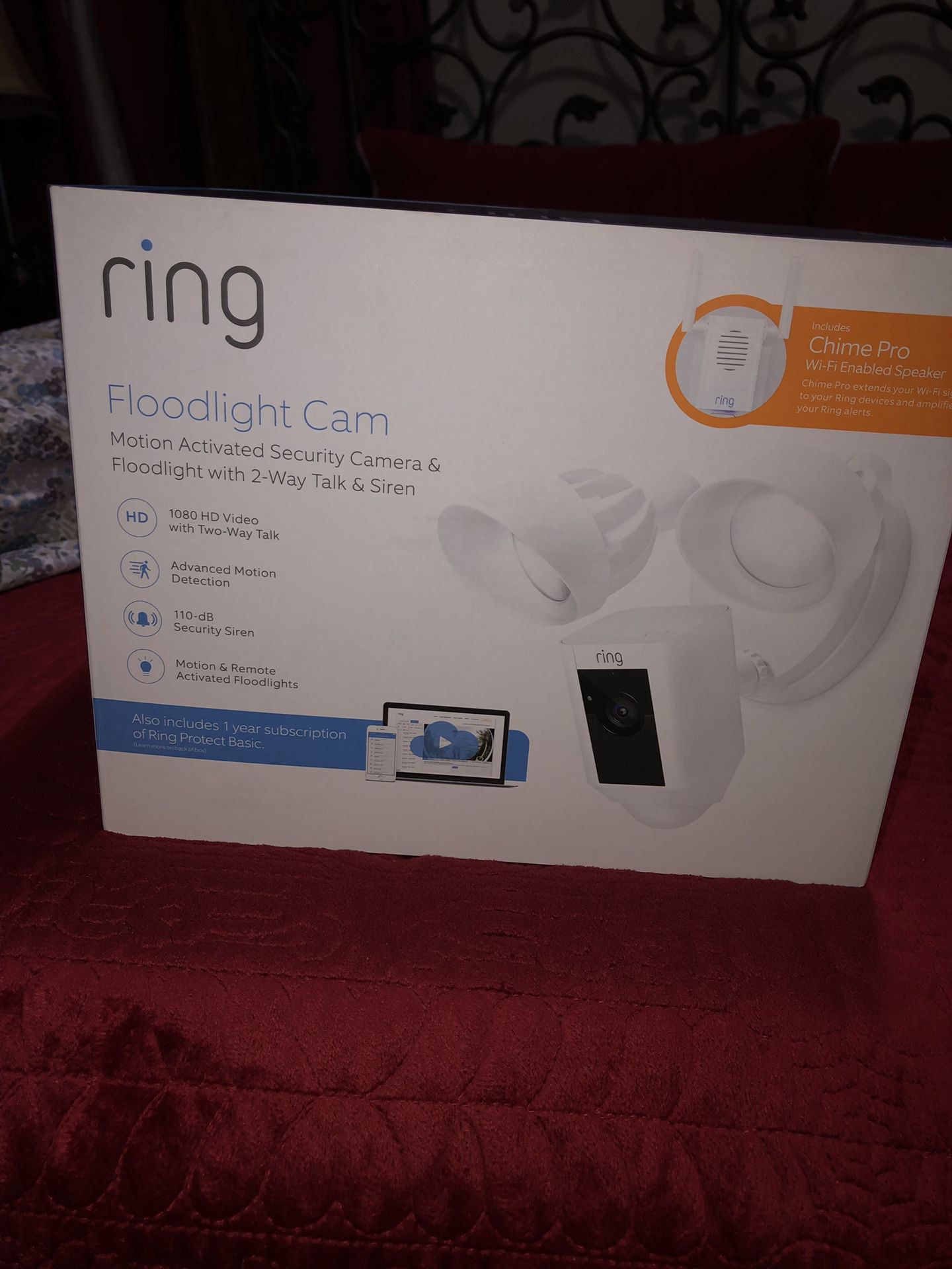 Ring Floodlight Security Camera + Chime Pro