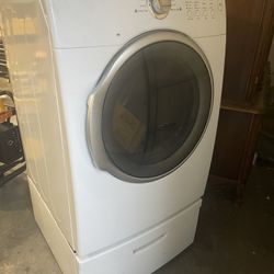 Samsung GAS dryer with pedestal 