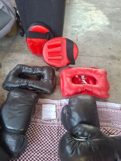 Strike pads and head gear 1 pair each
