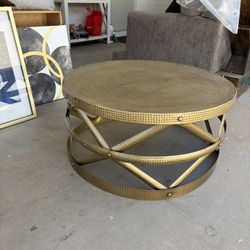 metal bronzed coffee table