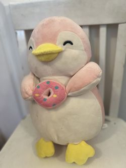 Pink Penguin With Doughnut