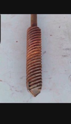 Vintage Metal Tap Drill Boring 1 Inch Wide 11 3/4 Inch Long