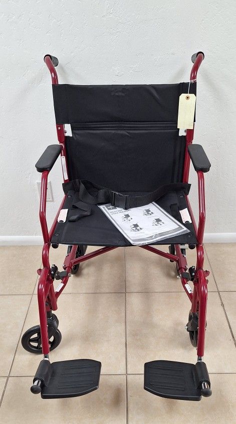 Ultra Lightweight Transport Wheelchair for Adults