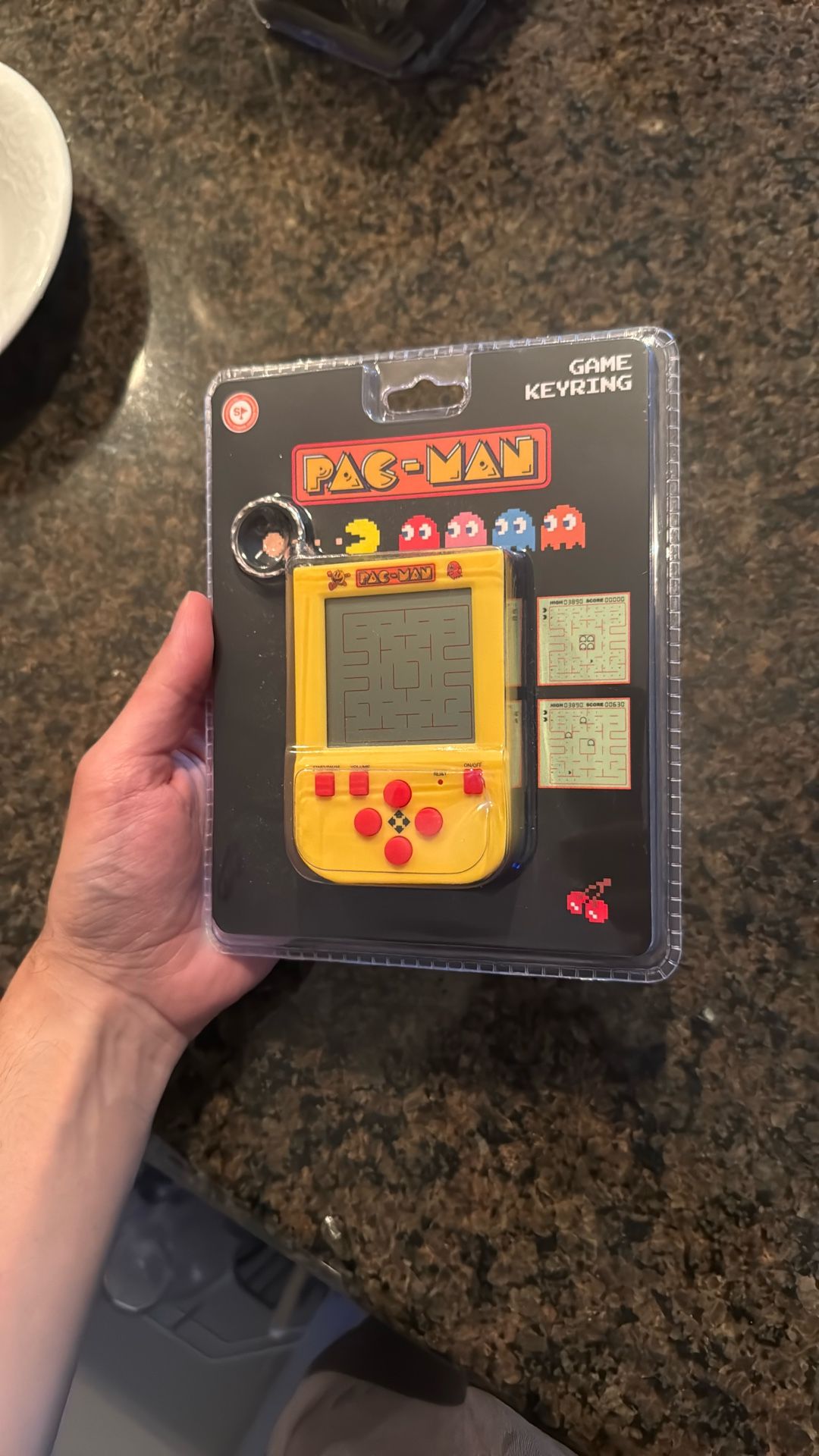RARE PAC-MAN Game Keyring Mini Arcade Game