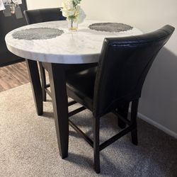 Elegant marble dining Set With 4 Chairs  