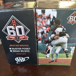 2018 SF GIANTS BUSTER POSEY HUGS and BRIAN WILSON BOBBLEHEAD 2010 WS CHAMPIONS