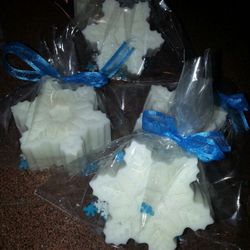 Peppermint snowflake soap