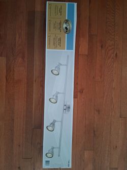 NEW Hampton Bay 4 light fixed track light Brushed Nickel